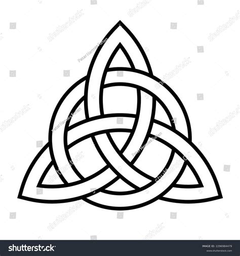 Triquetra Interlaced Circle Symbol Trinity Formed Stock Vector Royalty