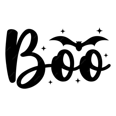 Premium Vector Boo Lettering Halloween