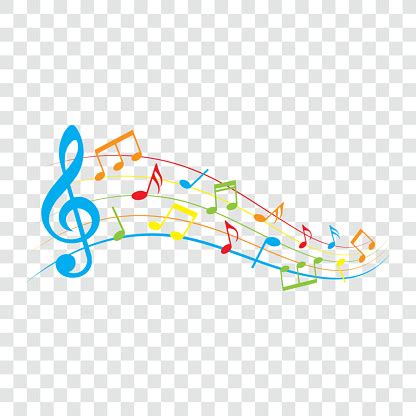 Colorful Music Notes Isolated Vector Illustration Stock Illustration ...