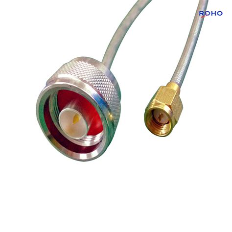 Rf Coaxial N Male To Sma Male Connector Cable Assembly With Semi Steel