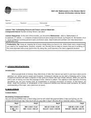 SAS 16 MAT 152 Compound Interest Docx MAT 152 Mathematics In The