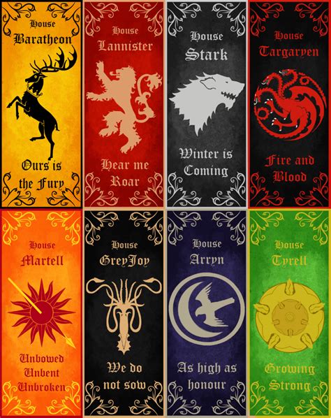 Game Of Thrones Bookmarks By Greyewolf On Deviantart