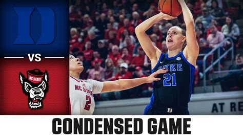 Duke Vs NC State Condensed Game 2023 24 ACC Womens Basketball YouTube