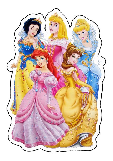 Princesas Da Disney Totem Centro De Mesa Decorativo Png Imagens De