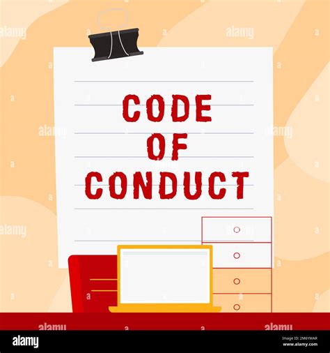 Handwriting Text Code Of Conduct Concept Meaning Ethics Rules Moral