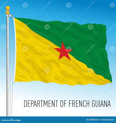 Território Regional De Bandeira Da Guiana Francesa Na América Do Sul