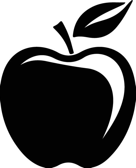 apple black silhouette 38103798 Vector Art at Vecteezy