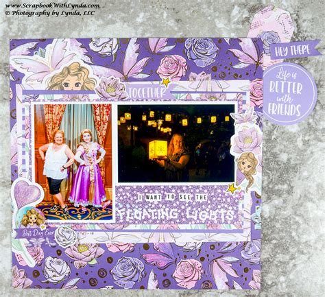 Disney Rapunzel Scrapbook Layout Project Idea Scrapbook