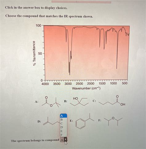 Solved Click In The Answer Box To Display Choices Choose The