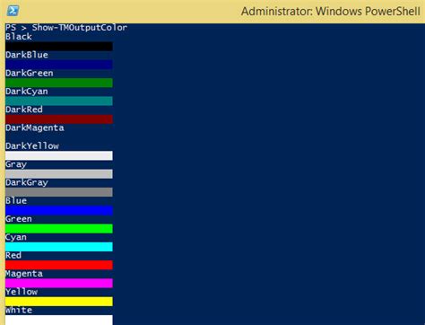 Write Output Gets Foreground And Background Colors And More