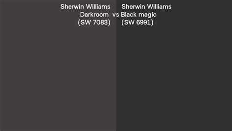 Sherwin Williams Darkroom Vs Black Magic Side By Side Comparison