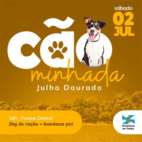 Cãominhada abre Campanha do Julho Dourado em Timbó Prefeitura de Timbó