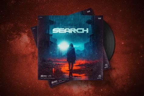 Search Album Cover Art - Photoshop PSD