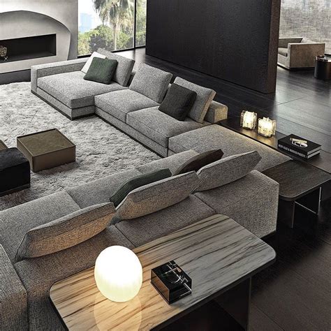 Modern Distinctive Comfy Leather Aesthetic Sectional Sofa