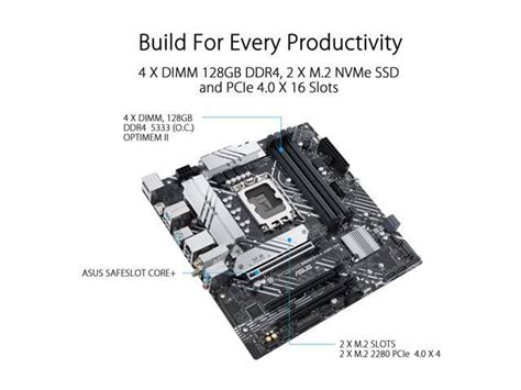 ASUS Prime B660M-A WiFi D4 Motherboard - Specs, Compare Prices | Pangoly