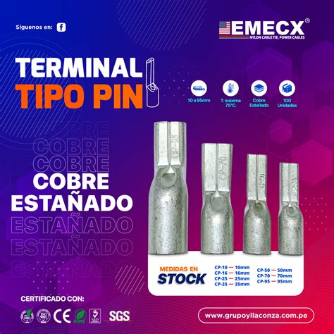 Terminal Tipo Pin Cobre Estañado Grupo Yllaconza