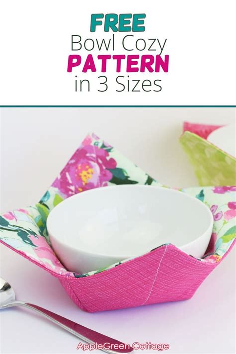 Free Bowl Cozy Pattern In 3 Sizes Easy Sewing Tutorial