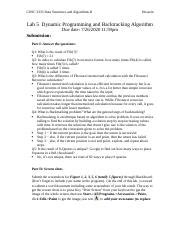 Lab Docx Cosc Data Structures And Algorithms Ii Hussein Lab