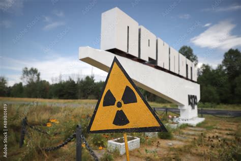 Pripyat Welcome Sign in Chernobyl Exclusion Zone, Ukraine Stock Photo | Adobe Stock