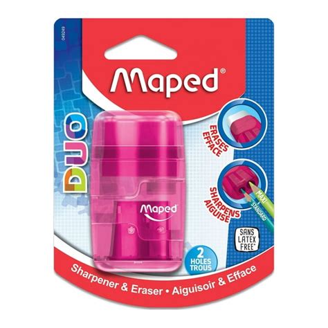 Maped Connect Duo 2 Hole Canister Pencil Sharpener And Eraser Combo