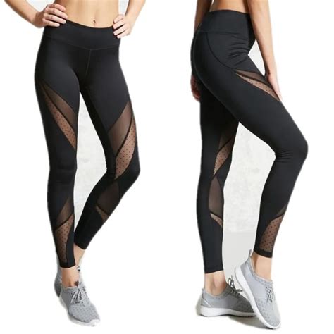 Buy Women Sexy Yoga Compression Pants Mesh Leggings