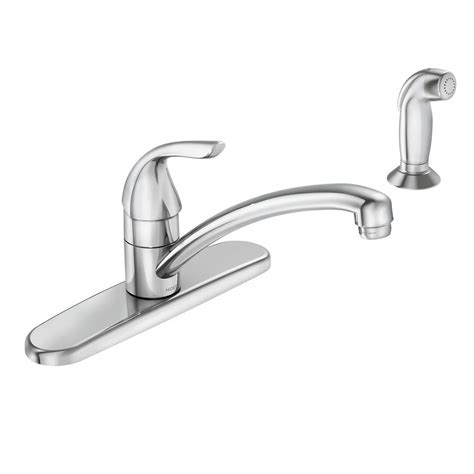 Moen Adler Single Handle Low Arc Standard Kitchen Faucet With Side