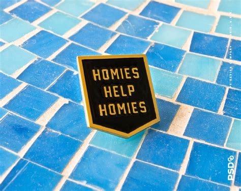 Homies Help Homies Banner Enamel Pin Etsy