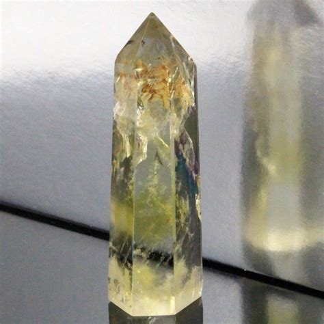 楽天市場シトリン ポイントCitrine シトリントパーズ 黄水晶 シトロン シトリン 置物 クラスター 原石 石 鉱物 Point 柱