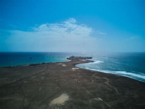 Punta De Jandia Natural Park Aerial View of the Atlantic Ocean and the ...