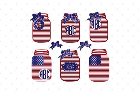 Th Of July Mason Jar Svg Cut Files