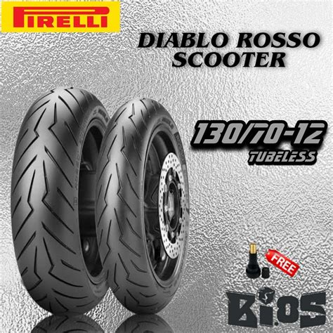 Jual Ban Pirelli Diablo Rosso Scooter Tubeless Ring 12 Ukuran 10090 12