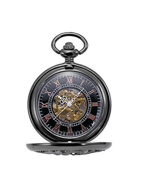 Buy TREEWETO Mechanical Skeleton Pocket Watch Lucky Phoenix Dragon