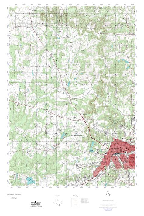 Mytopo Northwest Palestine, Texas Usgs Quad Topo Map - Palestine Texas Map - Printable Maps