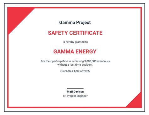 Safety Recognition Certificate Template Certificate Templates Blank Images