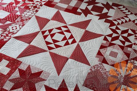 Piece N Quilt: Red & White Modern Building Blocks Quilt - Custom ...