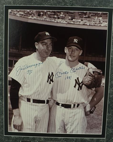 Lot Detail Mickey Mantle Joe Dimaggio X Autographed Inscribed