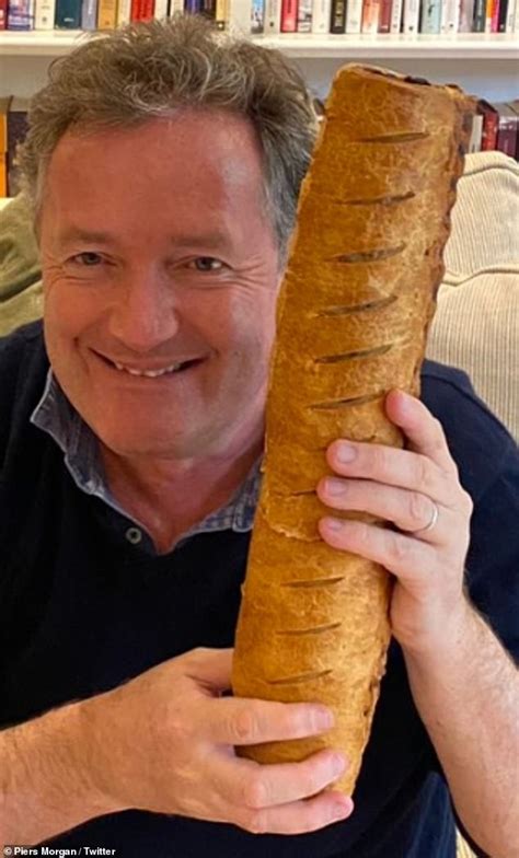 Piers Morgan Proudly Brandishes Britains Biggest Sausage Roll As He