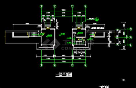 某地景区两层的山门建筑设计施工图仿古建筑土木在线