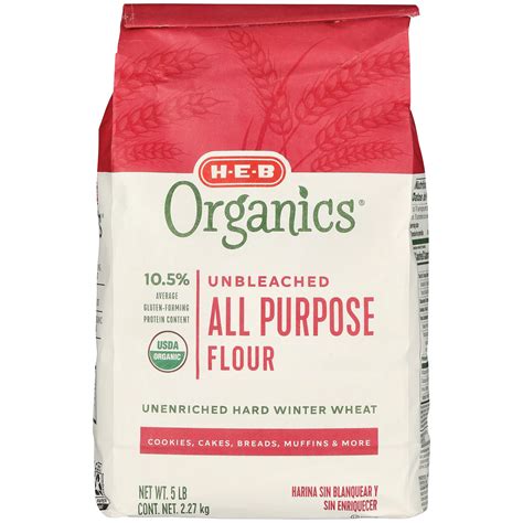 H E B Organics Unbleached All Purpose Flour Shop Flour At H E B