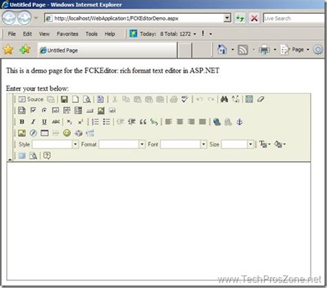 fckeditor configuration  aspnet     learn