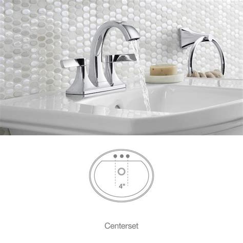 Kohler Maxton Bathroom Faucet 2 Handles Polished Chrome R22476 4d