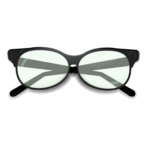 Premium Vector | Black frame glasses isolated on white