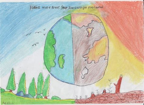 Plants more Trees and Stop the Earth get overheated - Kids Care About Climate Change 2021