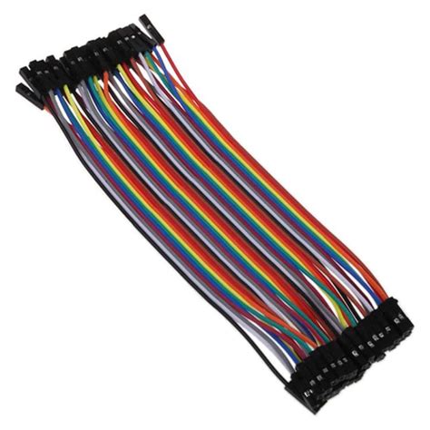 OcioDual 40x Cables Jumpers Dupont 2 54 Hembra Hembra 20cm Para Arduino