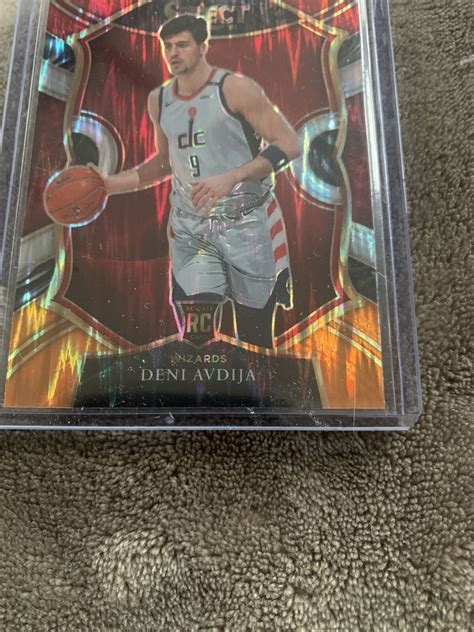 Deni Avdija Panini Select Red Orange Flash Prizm Rookie Rc