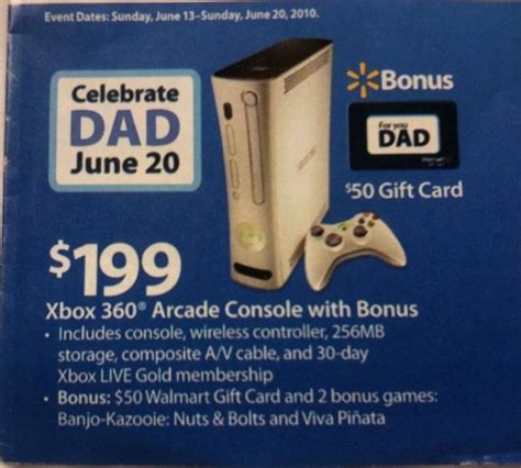 Walmart Xbox 360 Arcade $199 + Free $50 Gift Card Starts June 13 - al.com