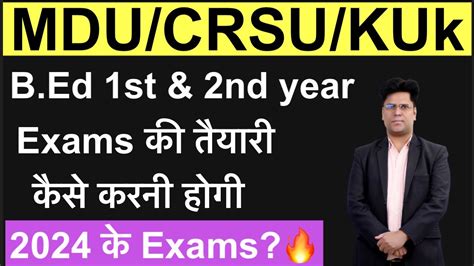 Mdu Crsu Kuk B Ed St Nd Year Exams B Ed Syllabus