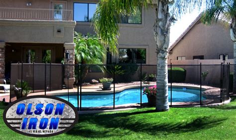 Iron And Mesh Pool Fencing By Olson Iron Las Vegas Nevada Iron