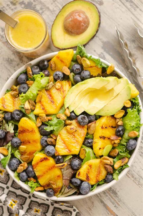 Grilled Pineapple Avocado Salad