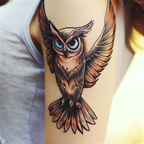 Flying Owl Tattoo Unveiling Symbolism Styles And Customization Your Own Tattoo Design